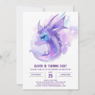 Invitation Anniversaire de la quête de dragon du garçon Cute