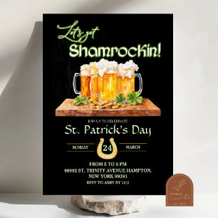 Invitation Anniversaire de la Saint-Patrick Trèfle Irlandais