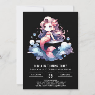 Invitation Anniversaire de la sirène marine