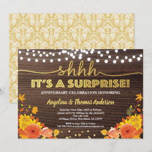 Invitation Anniversaire de la surprise de l'automne de l'aube