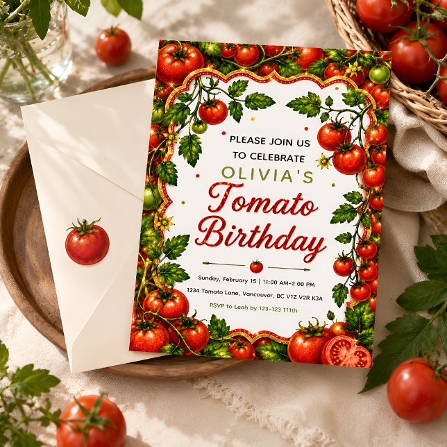 Invitation Anniversaire de la Tomate Rouge (Créateur téléchargé)