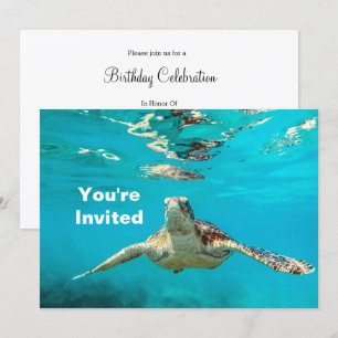 Invitation Anniversaire de la tortue de mer
