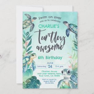 Invitation Anniversaire de la tortue de mer