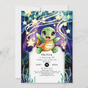 Invitation Anniversaire de la tortue marine