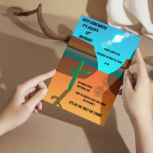 Invitation Anniversaire de la tumbleweed du sud-ouest