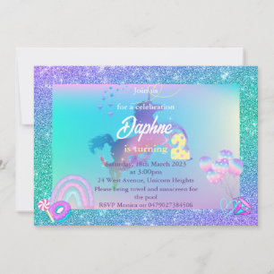 Invitation Anniversaire de la Unicorne, 2 visites