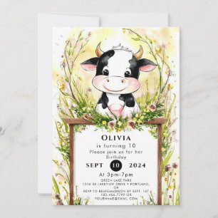 Invitation Anniversaire de la vache enchantée