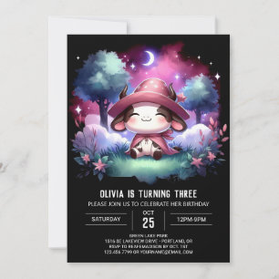 Invitation Anniversaire de la vache-enfant moderne