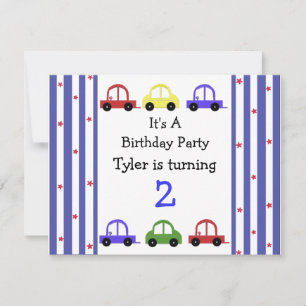 Invitation Anniversaire De La Voiture De Course Cu