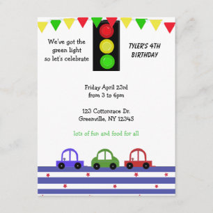 Invitation Anniversaire De La Voiture De Course Cu