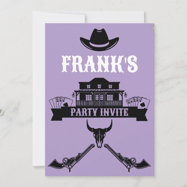 Invitation Anniversaire de la Wild West Americana (Devant)