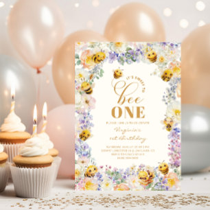 Invitation Anniversaire de l'abeille mignonne