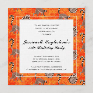 Invitation Anniversaire de l'aile de la nature de Lemur à Mad