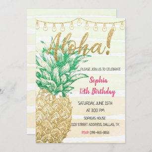 Invitation Anniversaire de l'Aloha