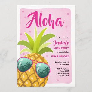 Invitation Anniversaire de l'Aloha Anniversaire du Tropical L