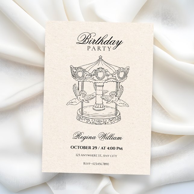 Invitation Anniversaire de l'ange  (Créateur téléchargé)