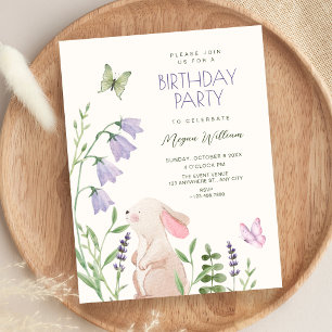 Invitation Anniversaire de lapin de jardin