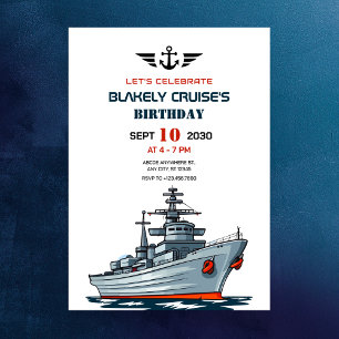 Invitation Anniversaire de l'armée de navire