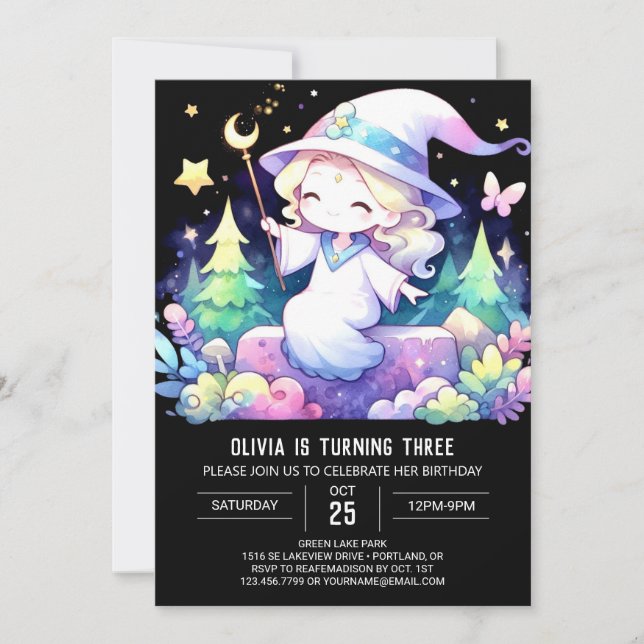 Invitation Anniversaire de l'Assistant enchanté personnalisé (Devant)