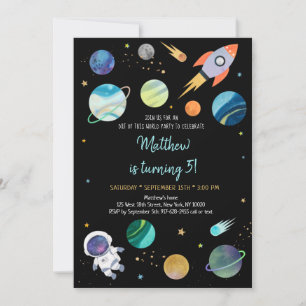 Invitation Anniversaire de l'astronaute