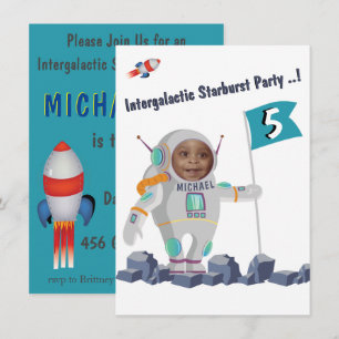 Invitation Anniversaire de l'astronaute Modèle photo