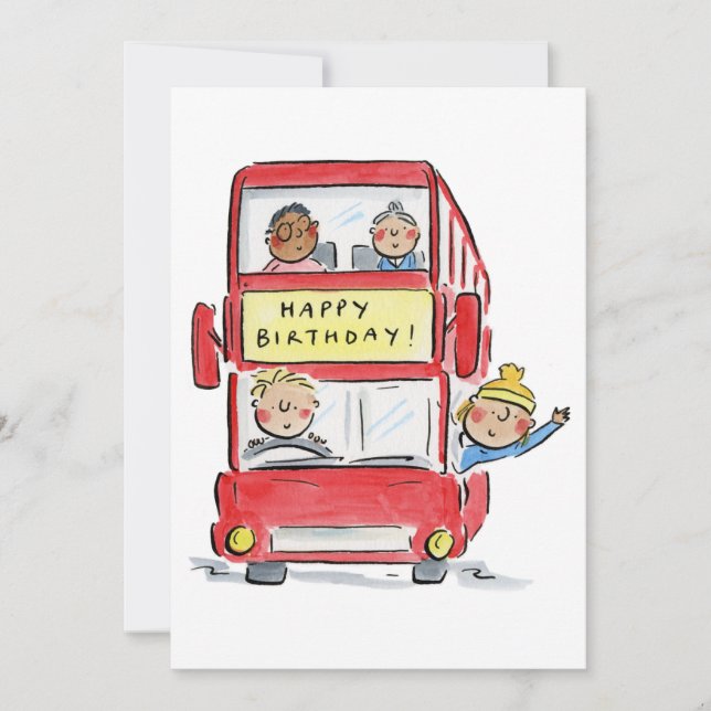 Invitation Anniversaire de l'autobus (Devant)