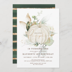 Invitation Anniversaire de l'Citrouille d'or des Eucalyptus n