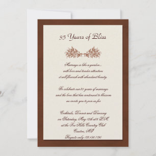 Invitation Anniversaire de l'élégance classique en cuir Brown
