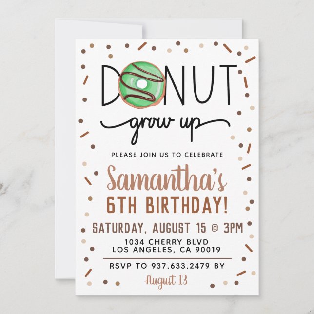 Invitation Anniversaire de l'élevage de Donut au c (Devant)