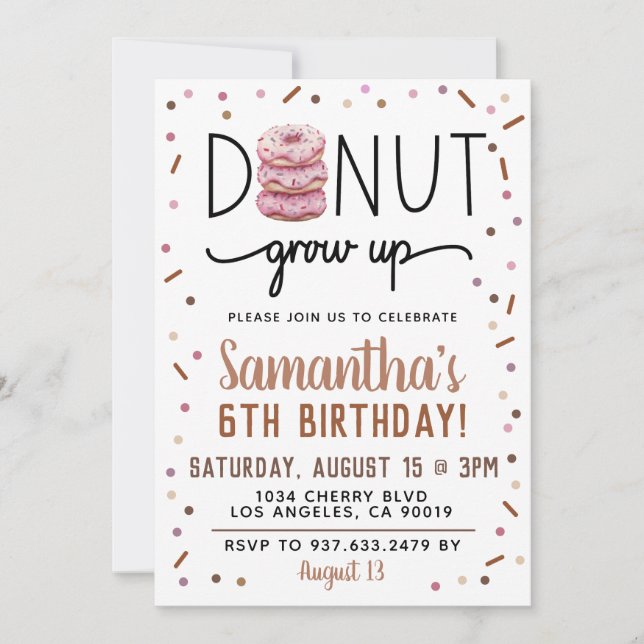 Invitation Anniversaire de l'élevage de Donut au c (Devant)