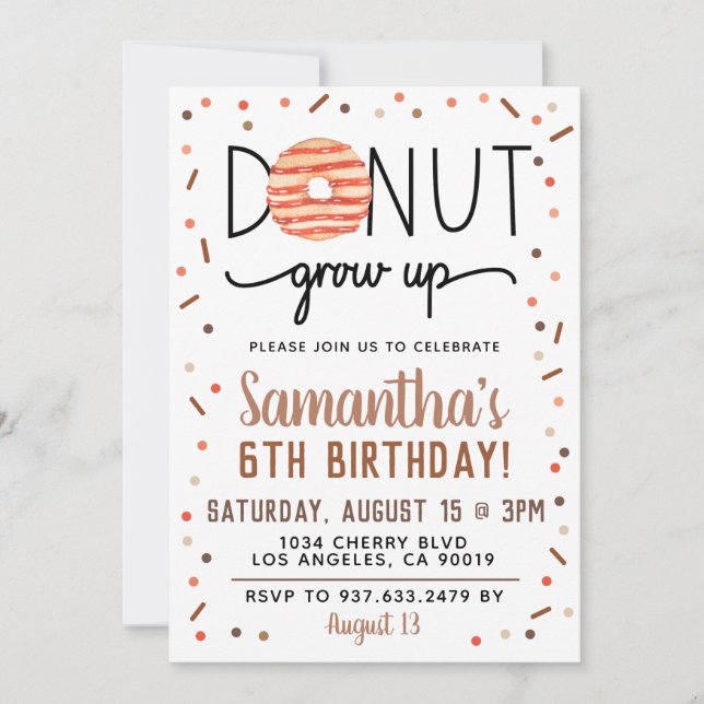 Invitation Anniversaire de l'élevage de Donut au c (Devant)