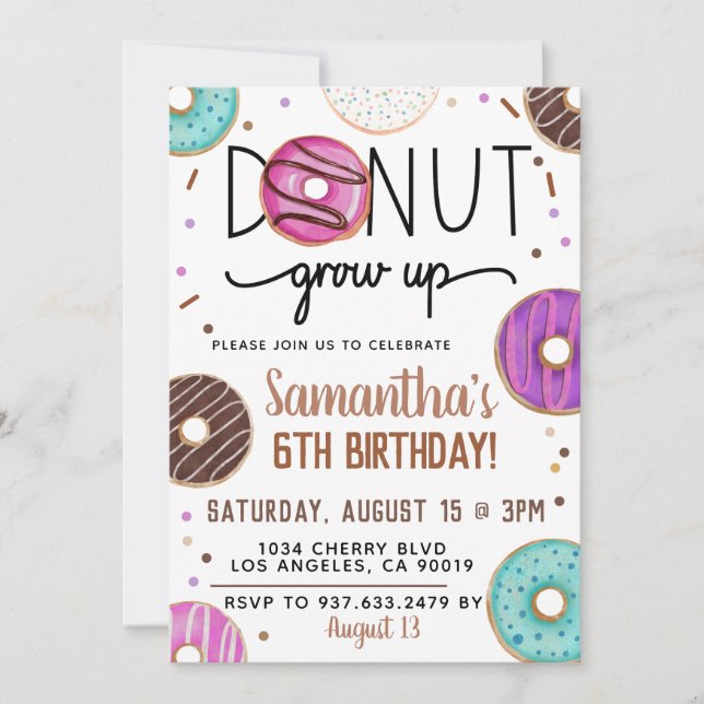 Invitation Anniversaire de l'élevage de Donut au c (Devant)