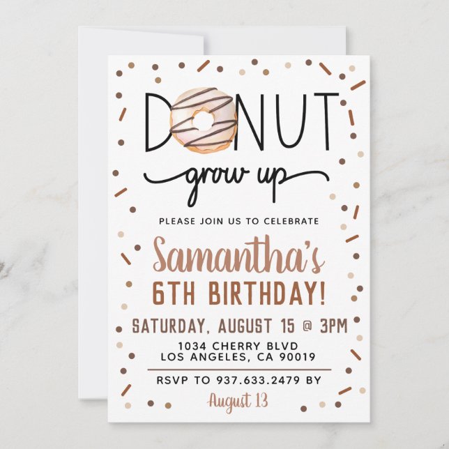 Invitation Anniversaire de l'élevage de Donut au c (Devant)