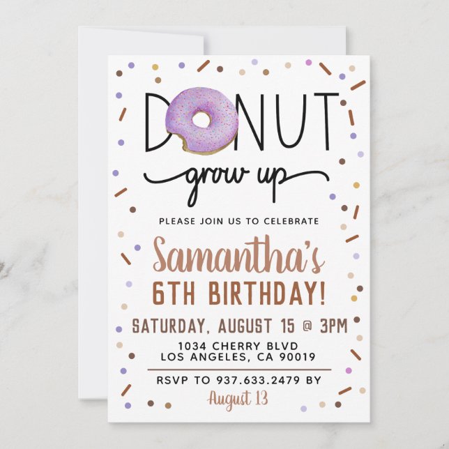 Invitation Anniversaire de l'élevage de Donut au c (Devant)