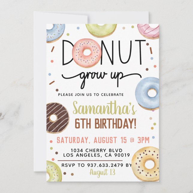 Invitation Anniversaire de l'élevage de Donut au c (Devant)