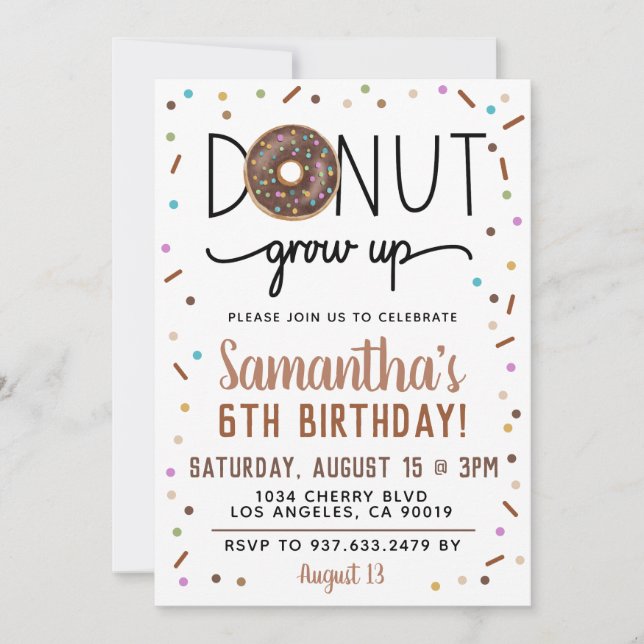 Invitation Anniversaire de l'élevage de Donut au c (Devant)