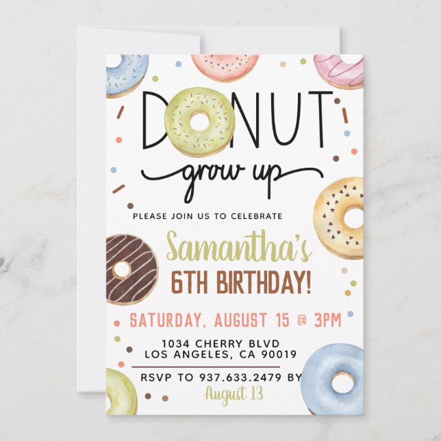 Invitation Anniversaire de l'élevage de Donut au c (Devant)