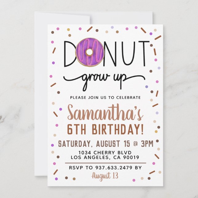 Invitation Anniversaire de l'élevage de Donut au c (Devant)