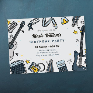 Invitation Anniversaire de l'équipement de guitare
