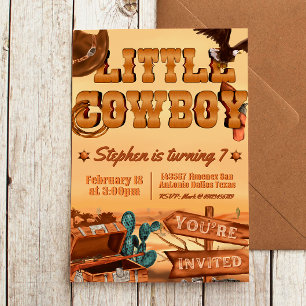 Invitation Anniversaire de Little Cowboy