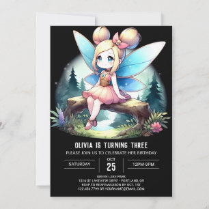 Invitation Anniversaire de Little Cute Fairy