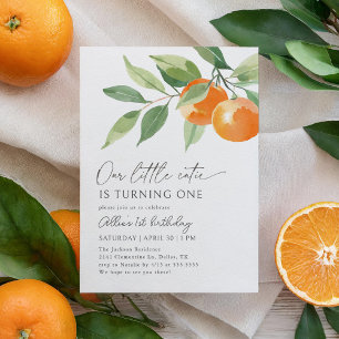 Invitation Anniversaire de Little Cutie Orange Citrus