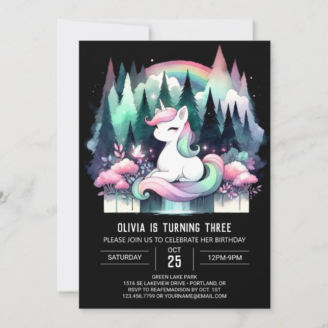 Invitation Anniversaire de Little Forest Horse (Devant)