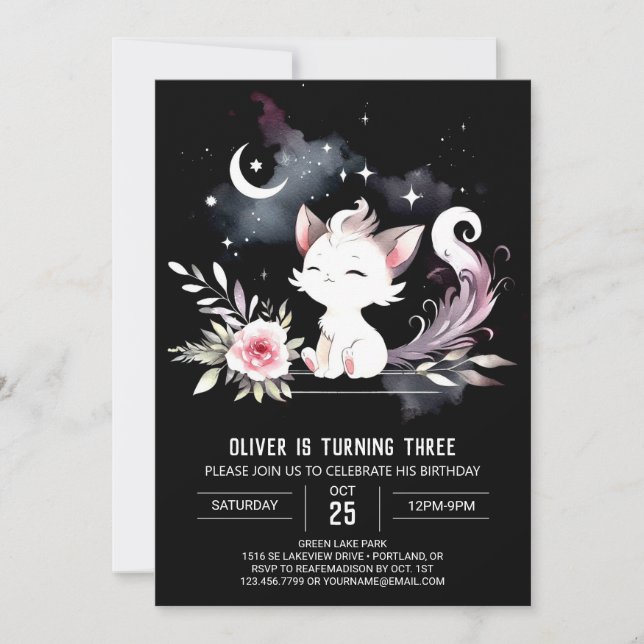 Invitation Anniversaire de Little Happy Chat (Devant)