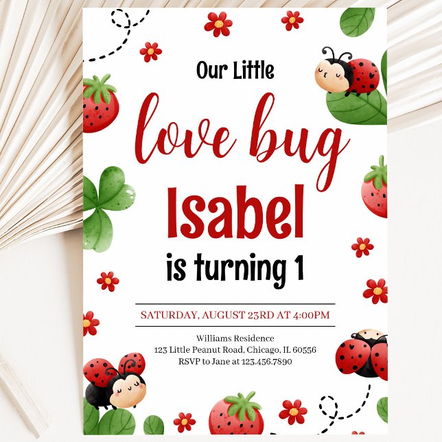 Invitation Anniversaire de Little Love Bug (Créateur téléchargé)
