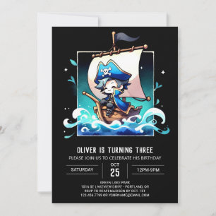 Invitation Anniversaire de Little Ocean Pirate