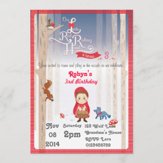 Invitation Anniversaire de Little Red Riding Hood