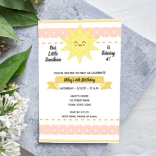 Invitation Anniversaire de Little Sunshine