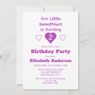 Invitation Anniversaire de Little Sweethee
