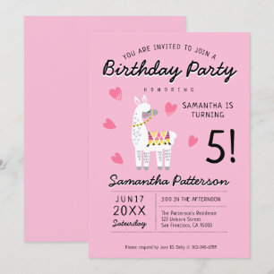Invitation Anniversaire de Llama